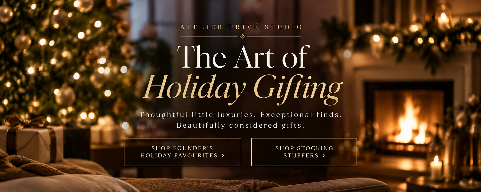 The Art of Holiday Gifting. Atelier Privé Studio. Thoughtful little luxuries. Exceptional finds. Beautifully considered gifts.