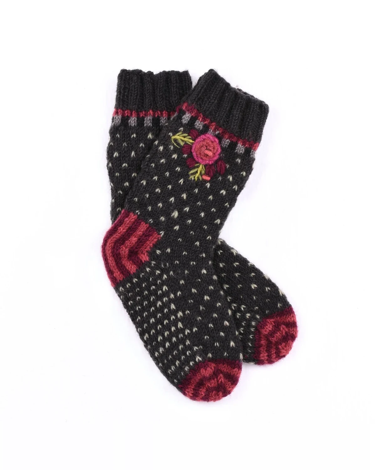 Aubrey Wool Socks: Charcoal by Lost Horizons Canada