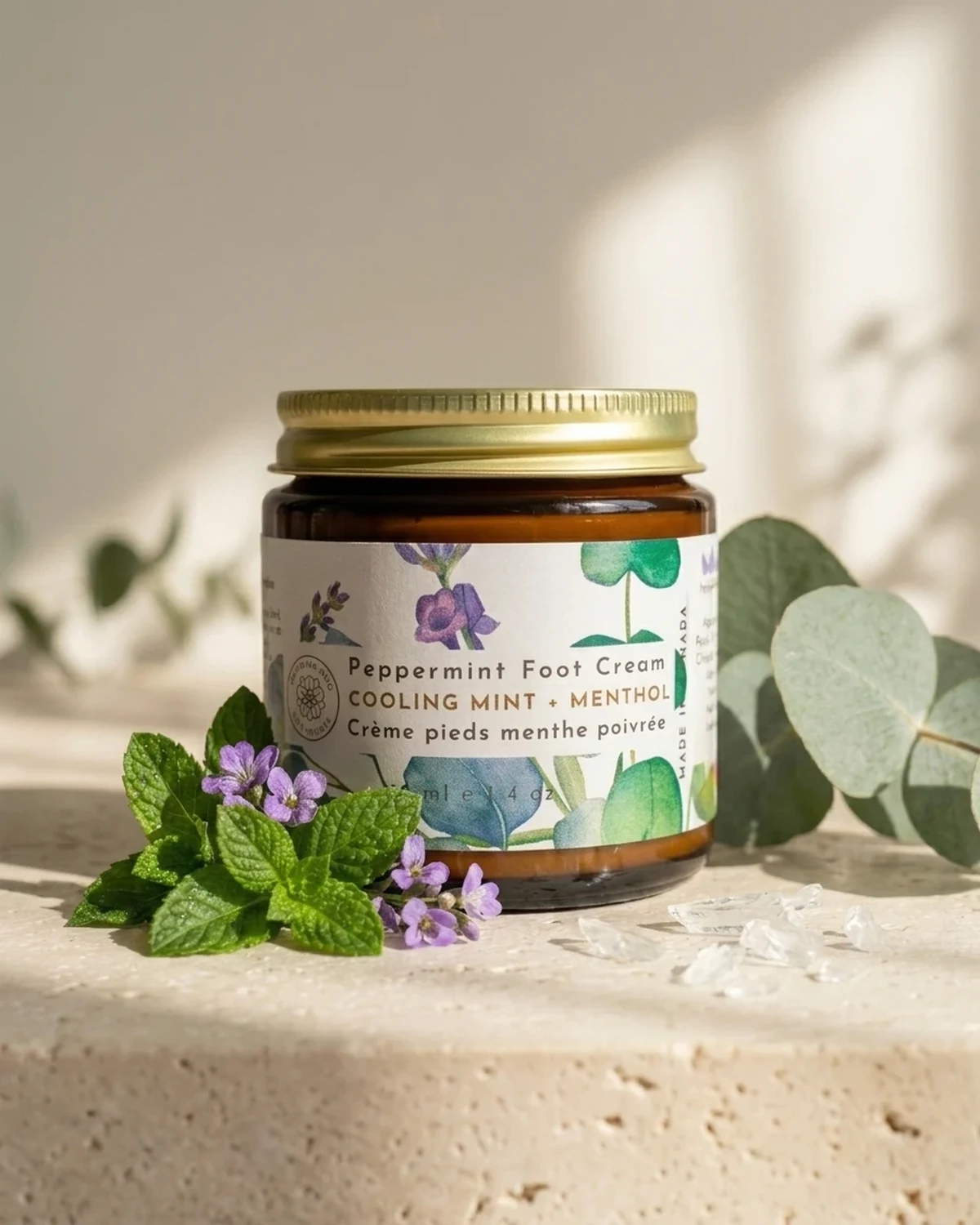 Cooling Peppermint Foot Cream by Blooming Wild Botanicals