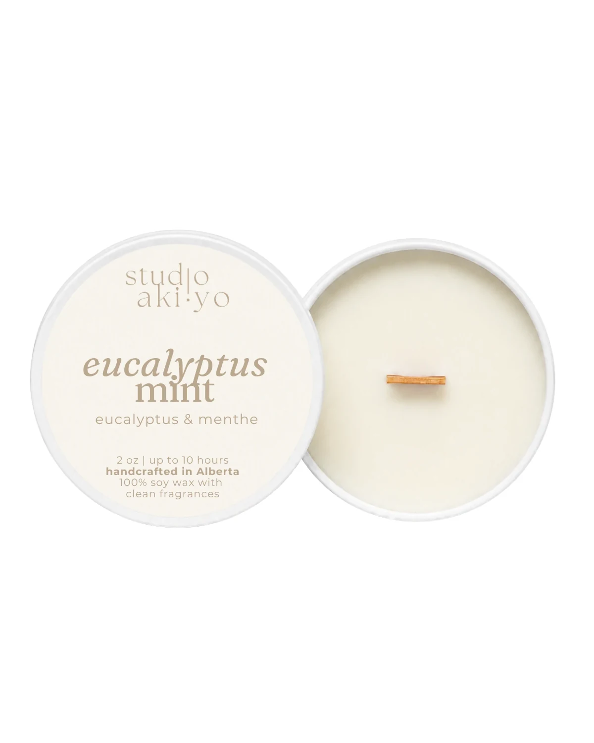 Eucalyptus Mint Travel Tin Candle by Studio Akiyo