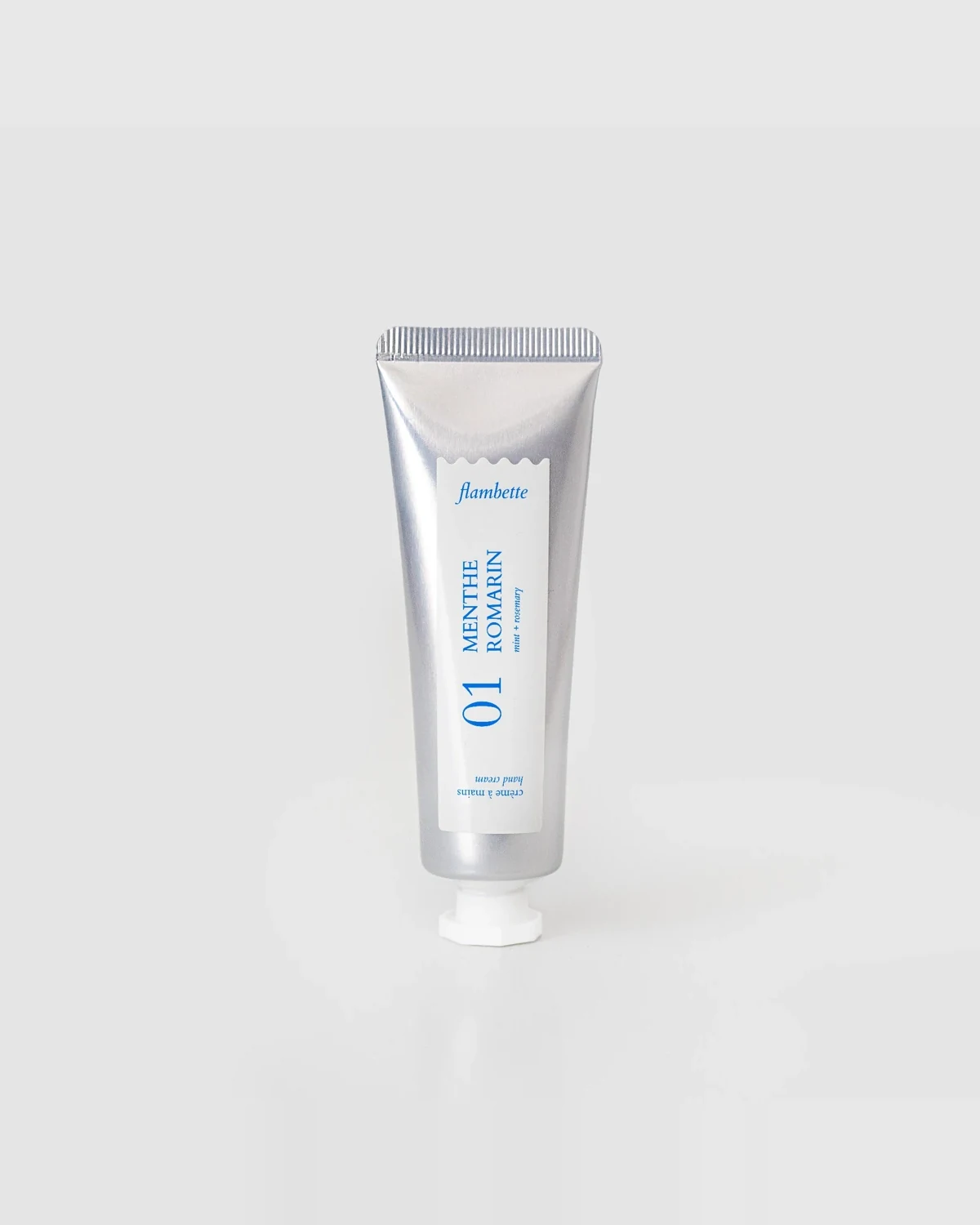 Flambette Hand Cream in Rosemary + Mint, 30 mL, official Flambette photograph