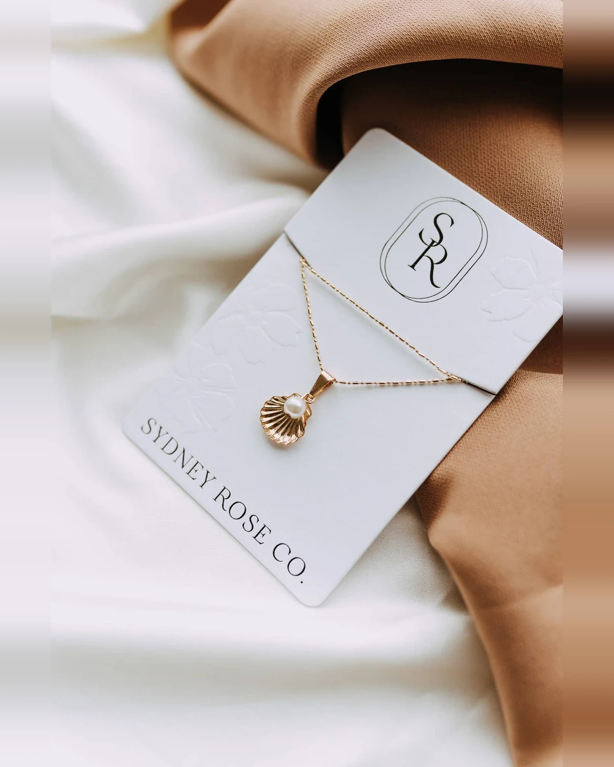 Pearl + Shell Necklace by Sydney Rose Co.